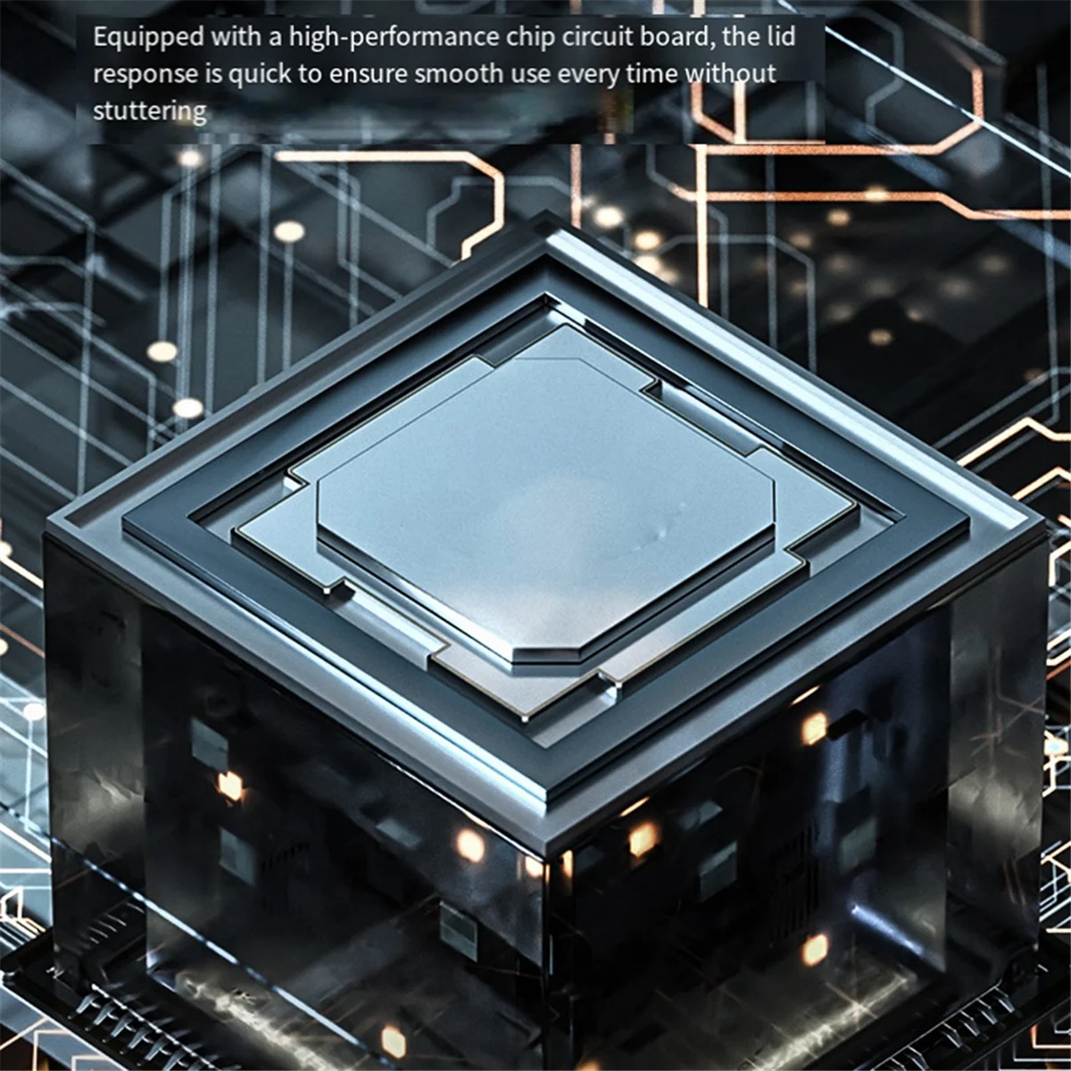 Abgu lata de lixo elétrica automática com tampa, lata de lixo sem contato para casa com tampa, lata de lixo inteligente para escritório, branca