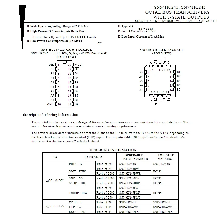 SN74HC245NSR HC245 SOP-20 SN74HC245 74HC245NSR 74HC245 FDD86102 TO-252 86102 MOSFET-N 100 V, 36,24 MΩ 100% ใหม่เดิม
