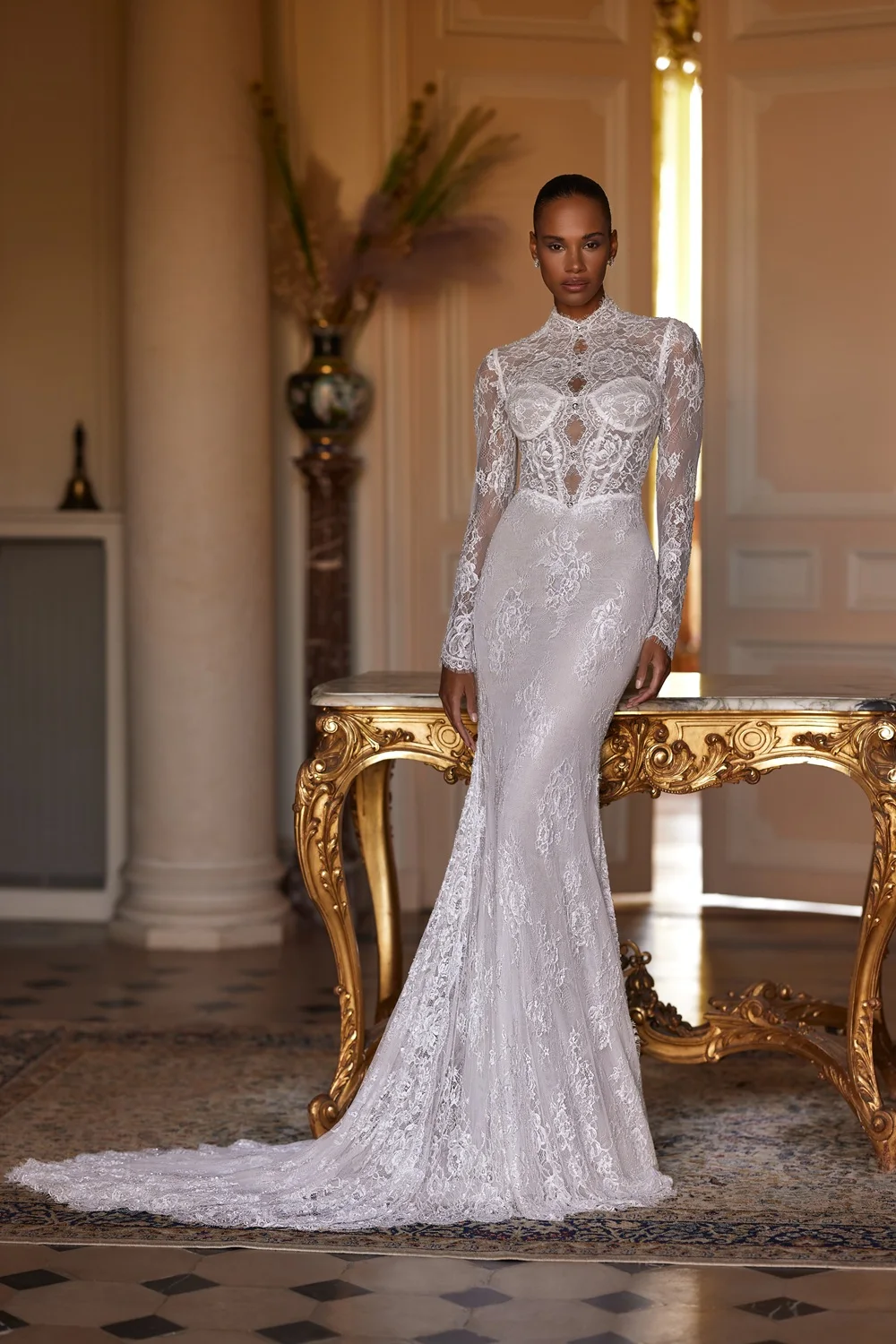 Mermaid Wedding Dresses Vestido De Novia Encaje Long Sleeve Dress Vestidos Tallas Curvy White Sencillos Para Civil Bespoke Bride
