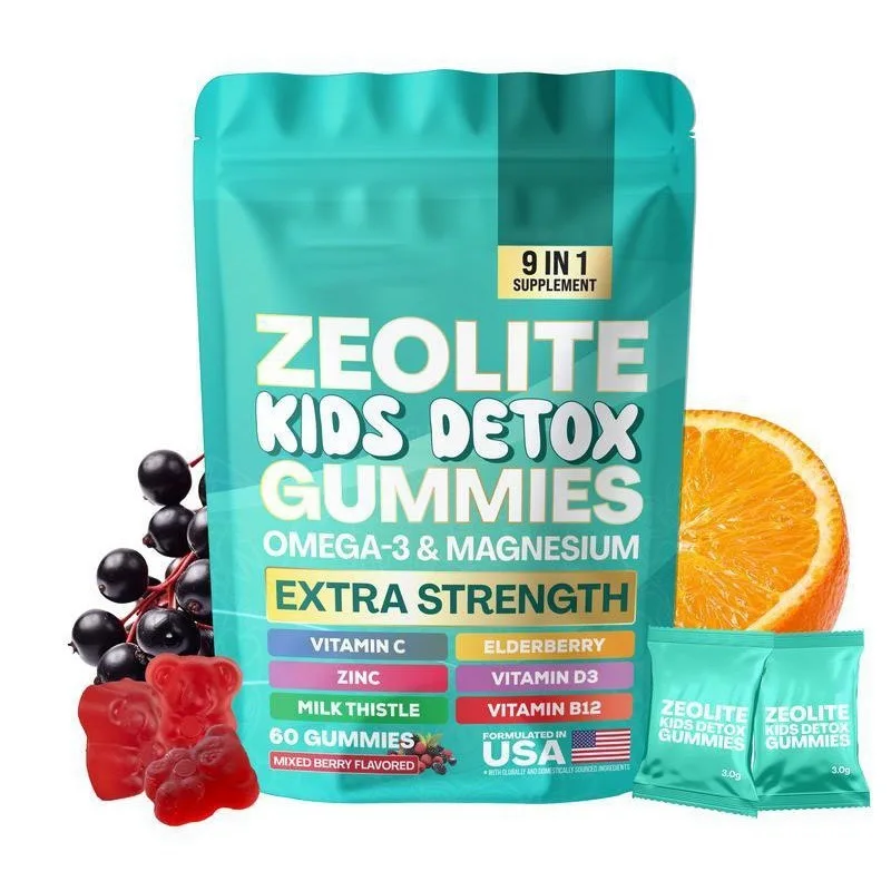 Kids Omega 3 Magnesium Gummies with Elderberry Vitamin C D3 Zinc B12, Daily Nutrition Support, 60 Mixed Berry Gummies