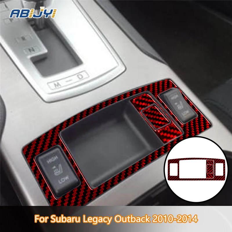 

Heated Seat Button Bezel Carbon Fiber Stickers Decorative For Subaru Legacy Outback 2010-2014 Car Interior Accessories