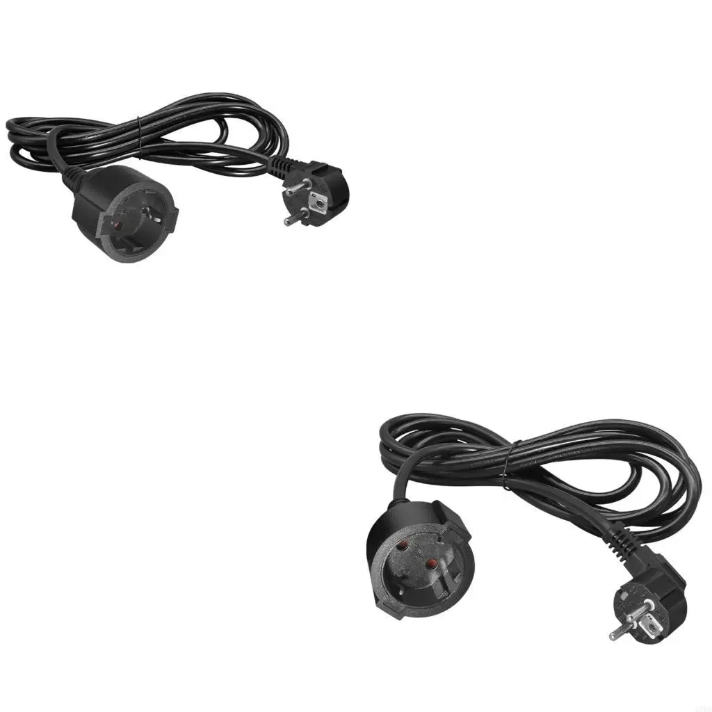 High Current 16A 230V Power Cord H05VV F F3G1.5 with IP20 Protections for Computer Printer Gaming Devices Indoor Use
