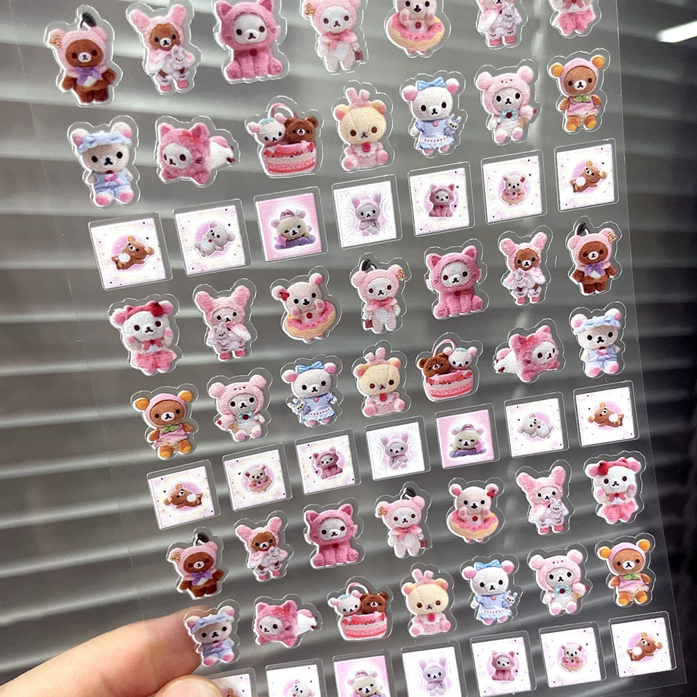 

Kawaii Rilakkuma DIY ПВХ клейкие наклейки дизайн ногтей Декор розовая серия скрапбукинг справочник водостойкая наклейка игрушка подарки