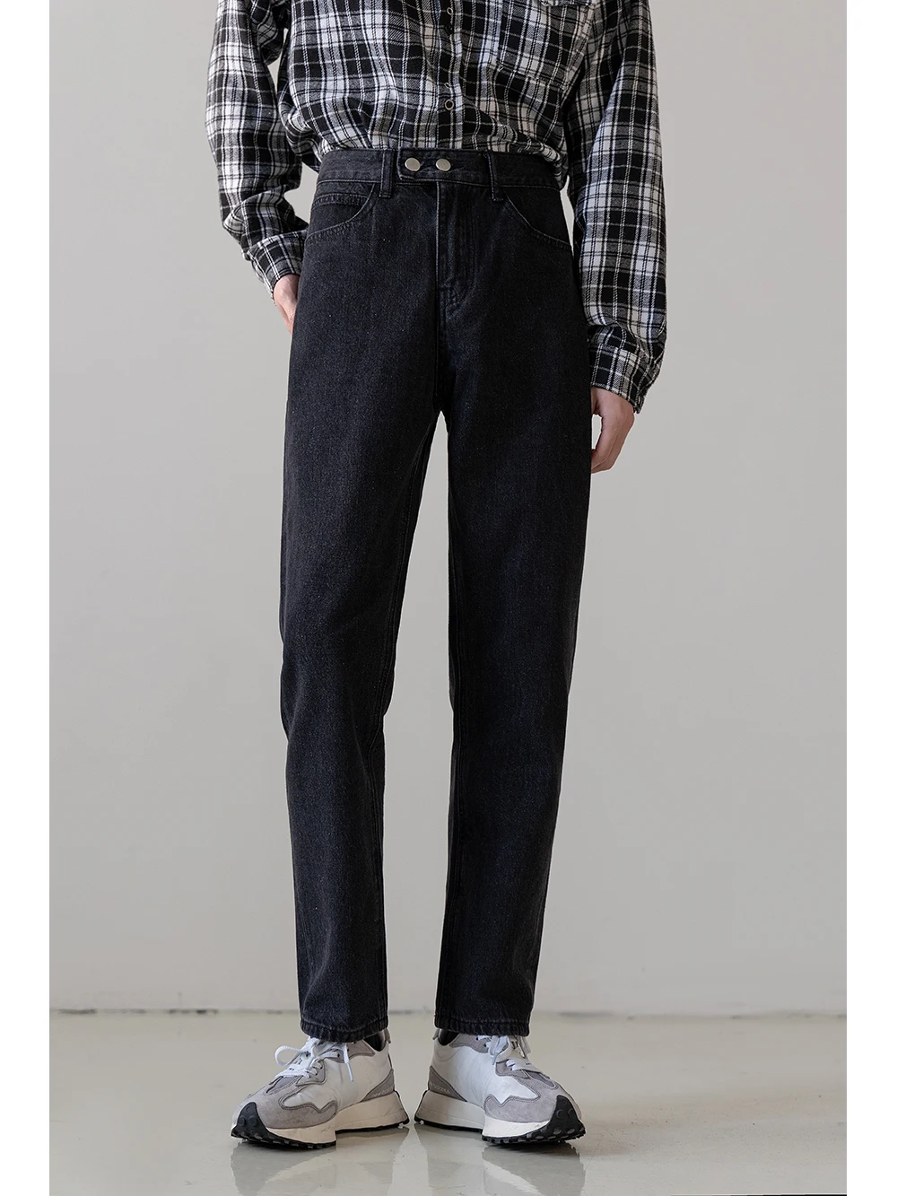 Slim Fit Straight Leg Jeans Men's Spring Autumn New Style Casual Washed Micro Flared Nine Points Slimming Boys' Pants