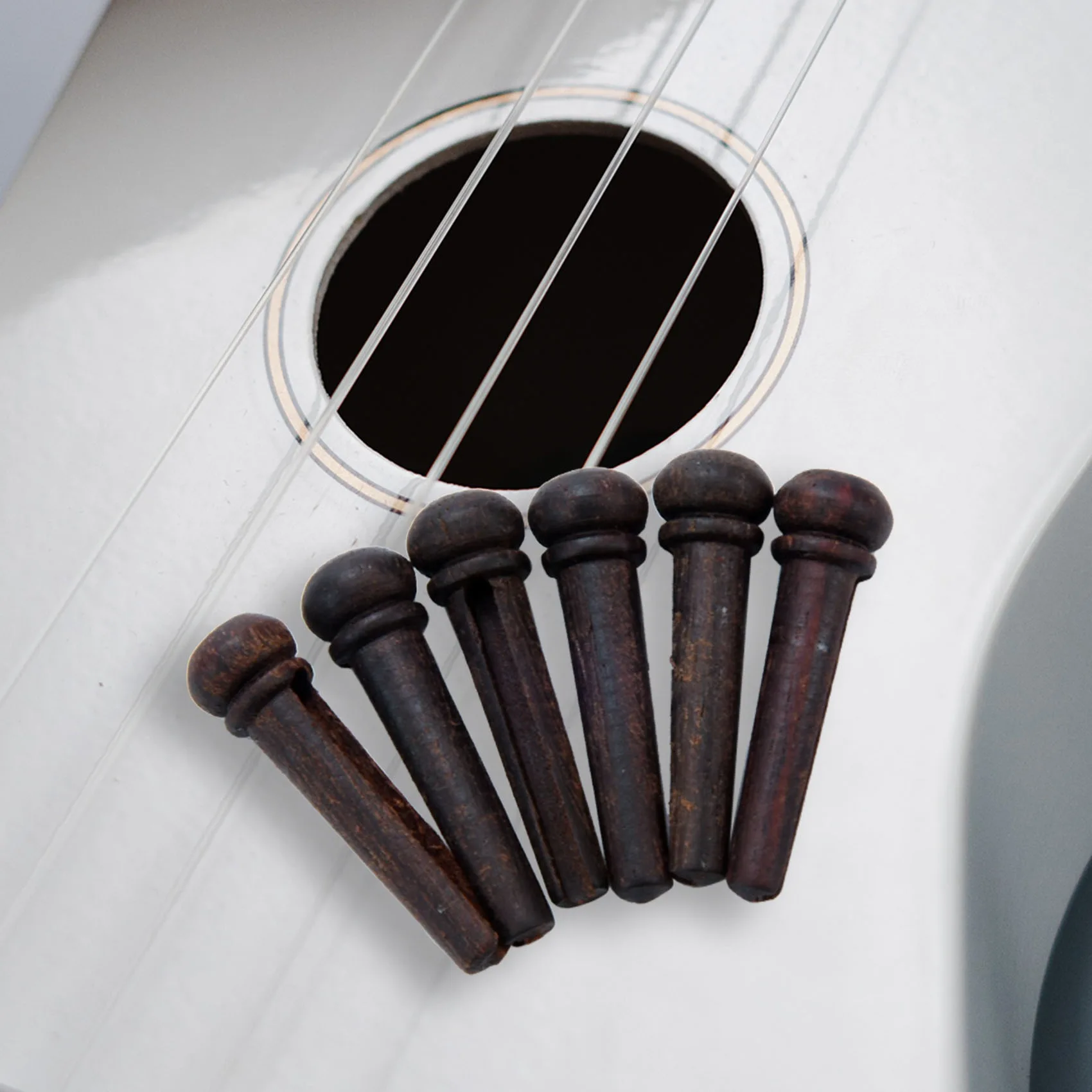 6pcs Rosewood Guitar Bridge Pins End Pin Set