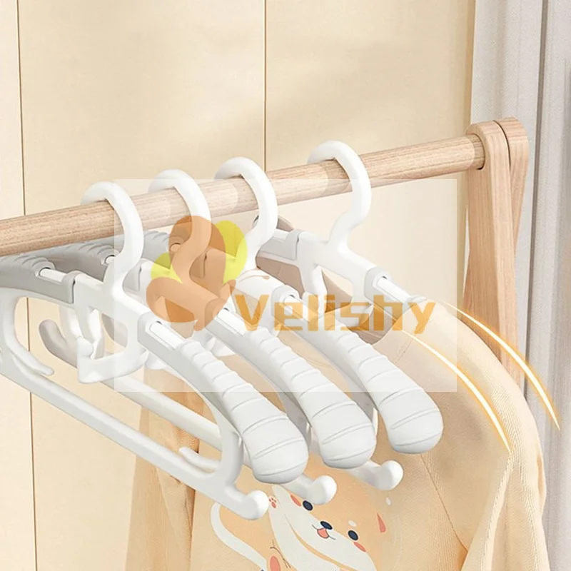 10 قطعة الطفل واسعة الكتف سميكة عدم الانزلاق شماعات الملابس المنزلية رف الملابس رف تجفيف الملابس شماعات ملابس بلاستيكية #1