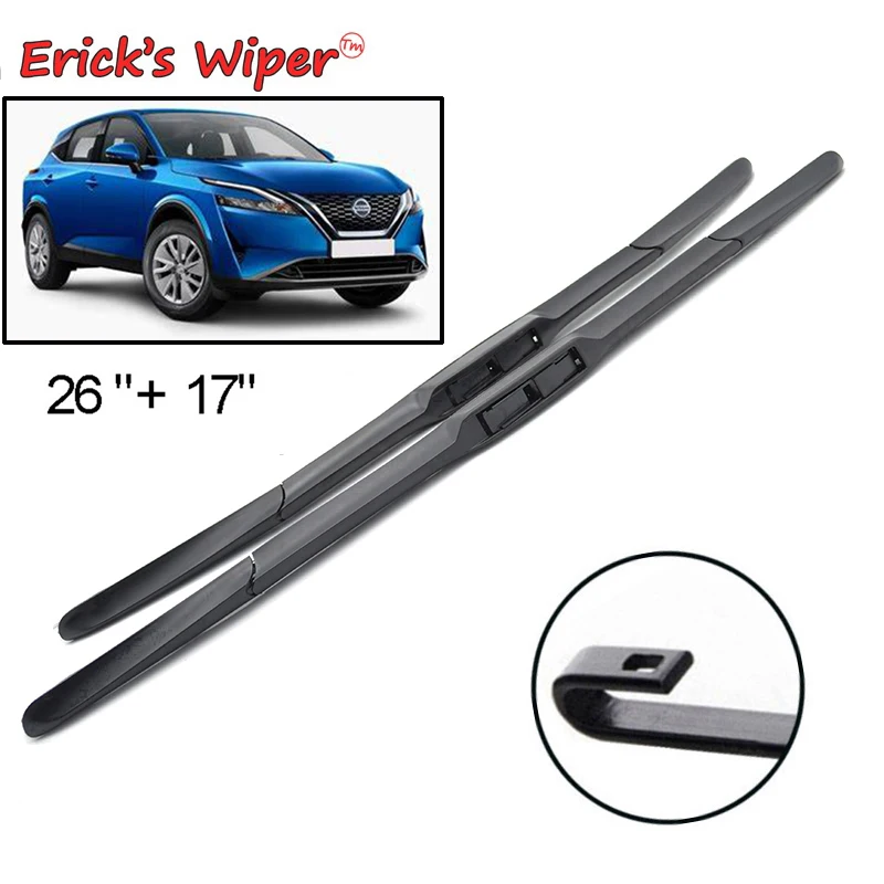 Erick\'s Wiper LHD Front Wiper Blades For Nissan Qashqai J12 2021 - 2024 Windshield Windscreen Window Car Rain Brushes 26\