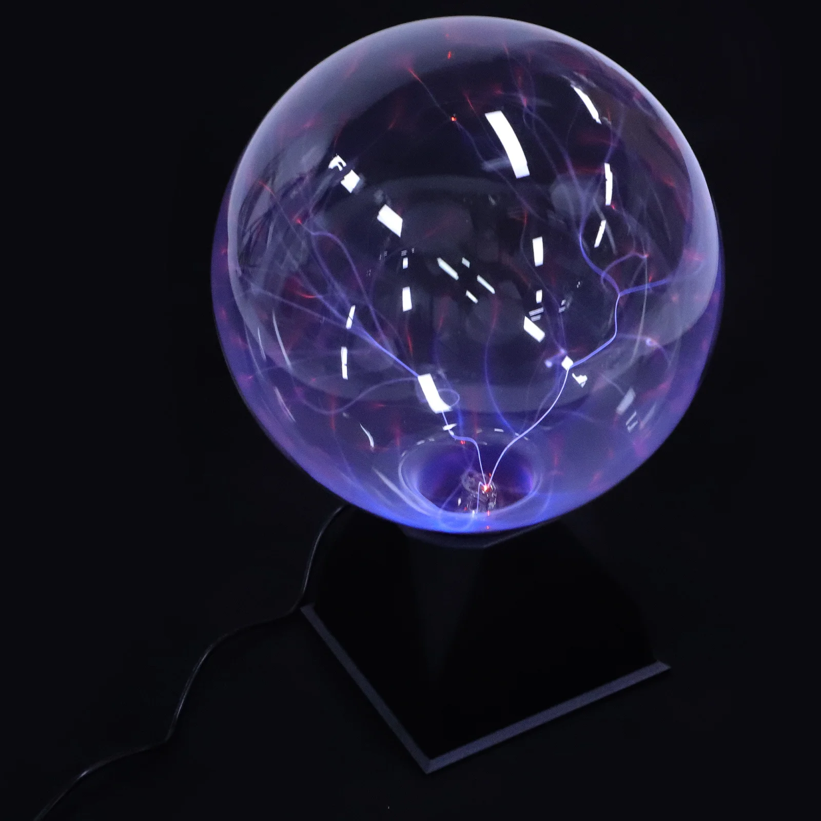 

8-дюймовый сенсорный активированный плазменный глобус, лампа, красочный электрический дисплей для домашнего офиса, настольный шар, электрический шар