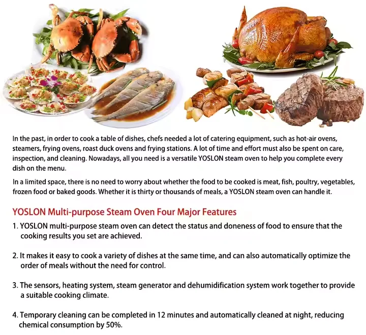فرن كومبي تجاري من YOSLON لمطاعم الفنادق، 6 صينية باخرة للخبز الصناعي، خبز البط، معدات المخابز الجديدة