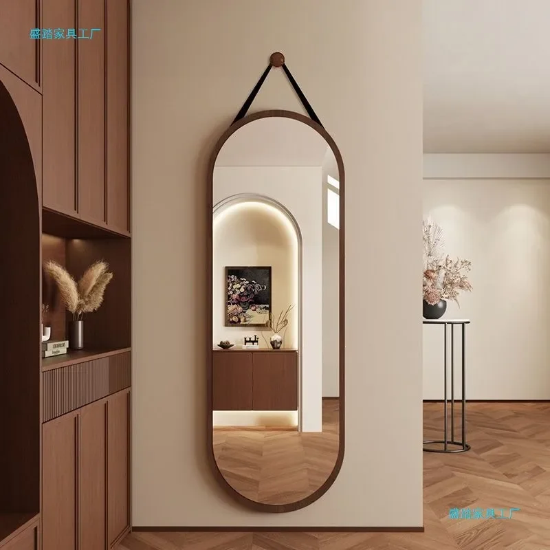 for New Special Shaped Full Body Mirror Retro Lanyard Full Length Wall Mounted Household Bedroom Door Back Porch Decorative
