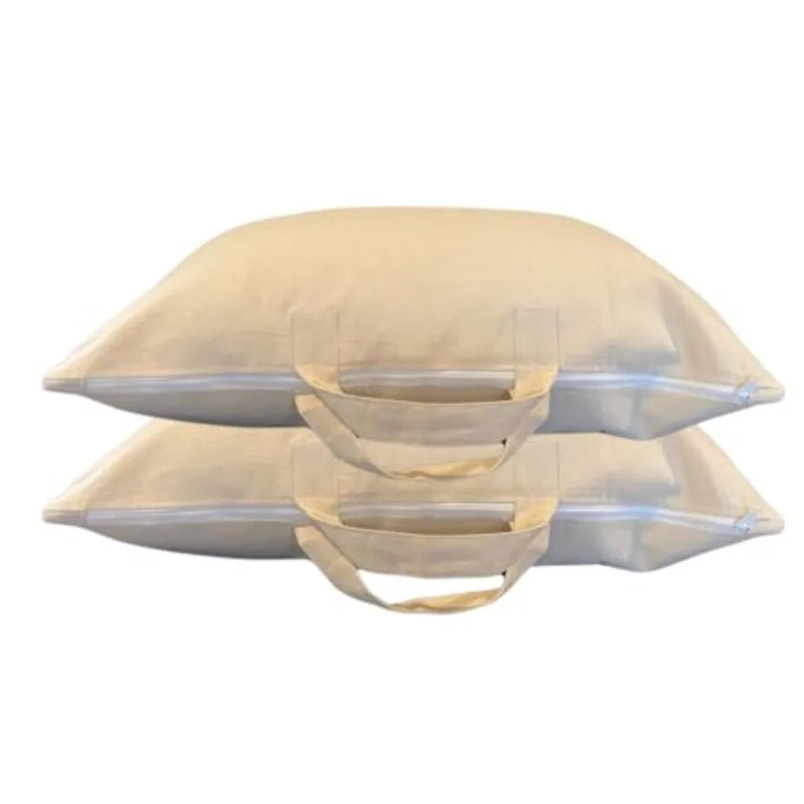 

Canvas Pillow Bag for Home and Travel, Blanket Bag, Storage Bag, Multi-Use for Home and Garden Pack of 2,( es