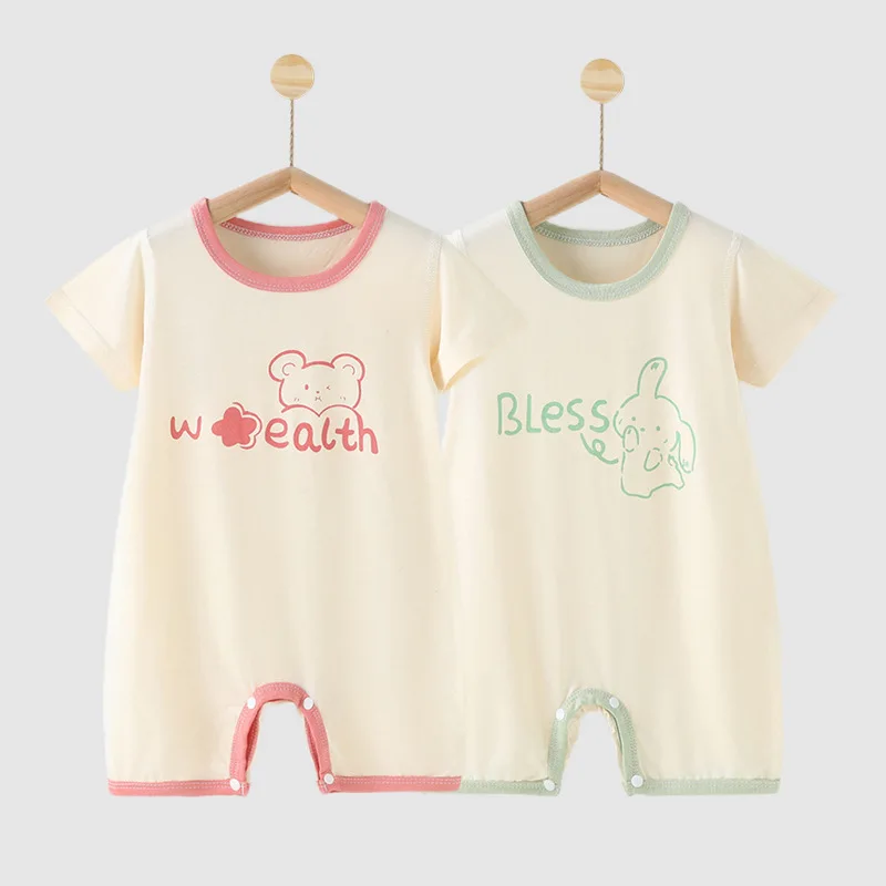 

Baby Clothes Bodysuits & One-pieces Newborn Short Rompers Boys Girls Summer Jumpsuit Thin Air Conditioning Loungewear Babies