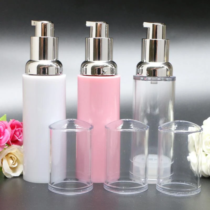 40ML white/clear/pink  plastic airless pump bottle  serum/lotion/liquid foundation/essence/emulsion skin care cosmetic packing