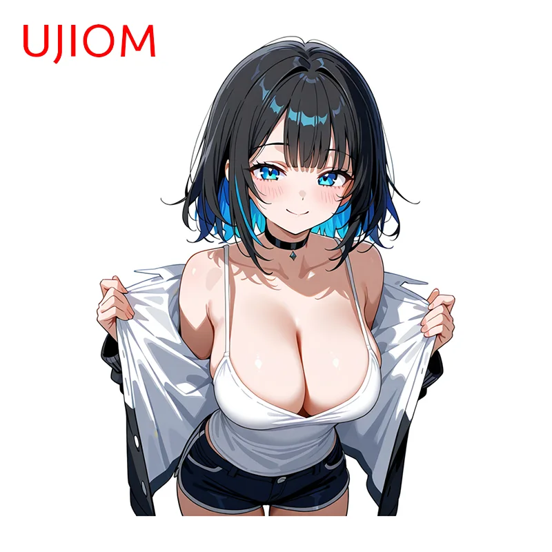 UJIOM NSFW Seductive Big Chest Girl Wall Sticker Interesting Chic Occlusion Scratch Surfboard Decal Suitable For Bedroom Decor