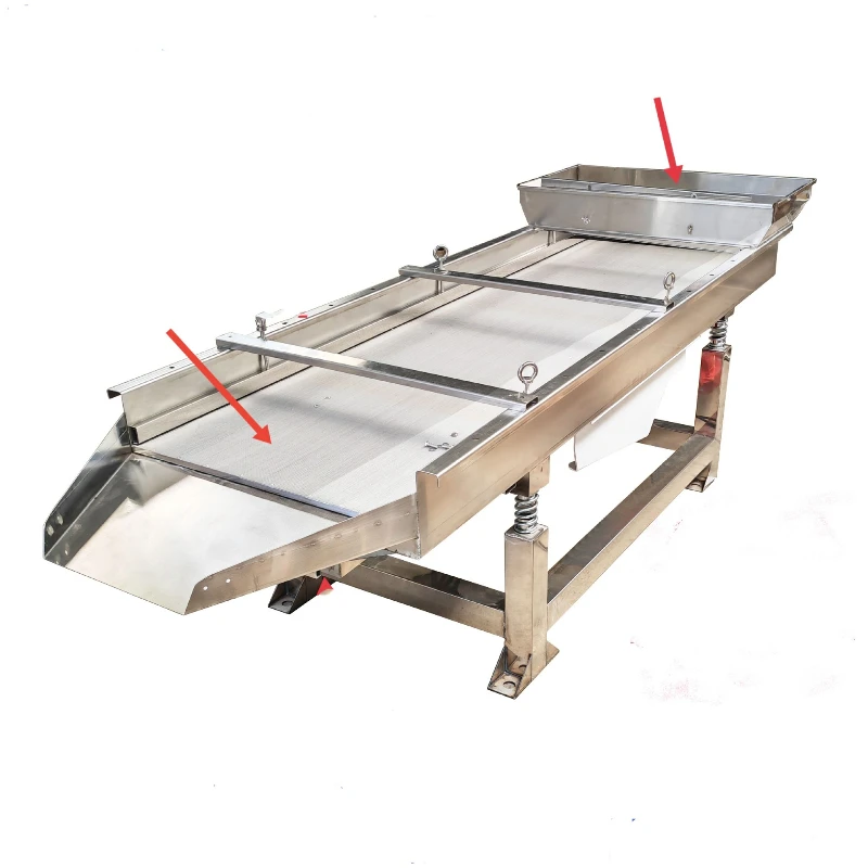 

Stainless steel linear screening machine vibrating screen electric screen lobster food plastic metal sorting sugar beans
