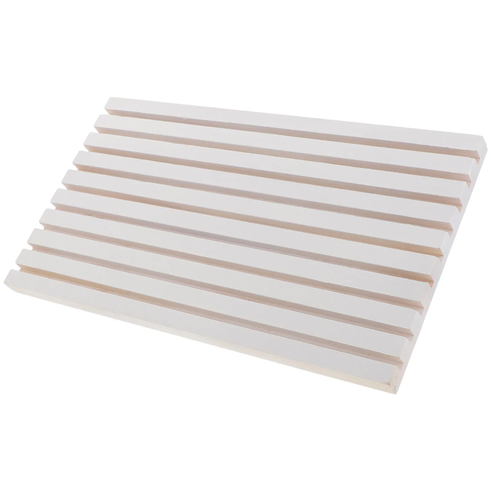 Wood Riser Stand for Bathroom Counter Kitchen Countertop Organizer Elevated Wooden Pedestal Tray with Anti Slip Base Space
