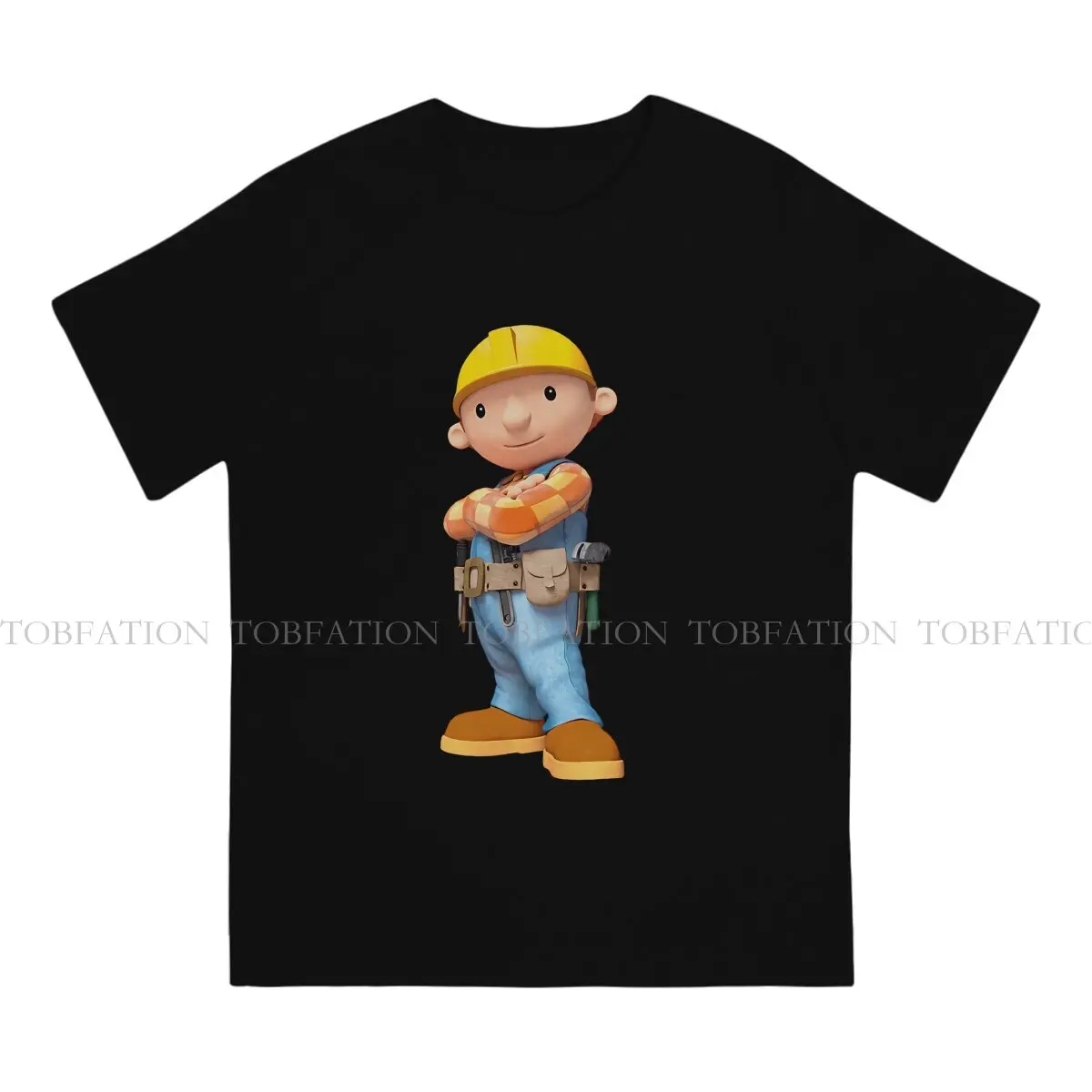 Bob The Builder Engineering Cartoon Boy Tshirt Graphic Men Tops Vintage Goth Summer Clothes 100% Cotton T Shirt