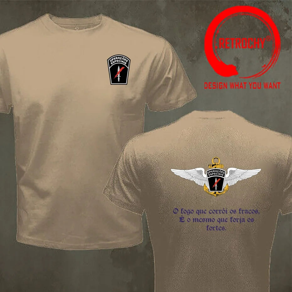 Funny Design Portugal Marine Corps Special Operations Coat of Arms  Shirt Men Fashion Trendy Casual Clothing Stylish Tops Tee