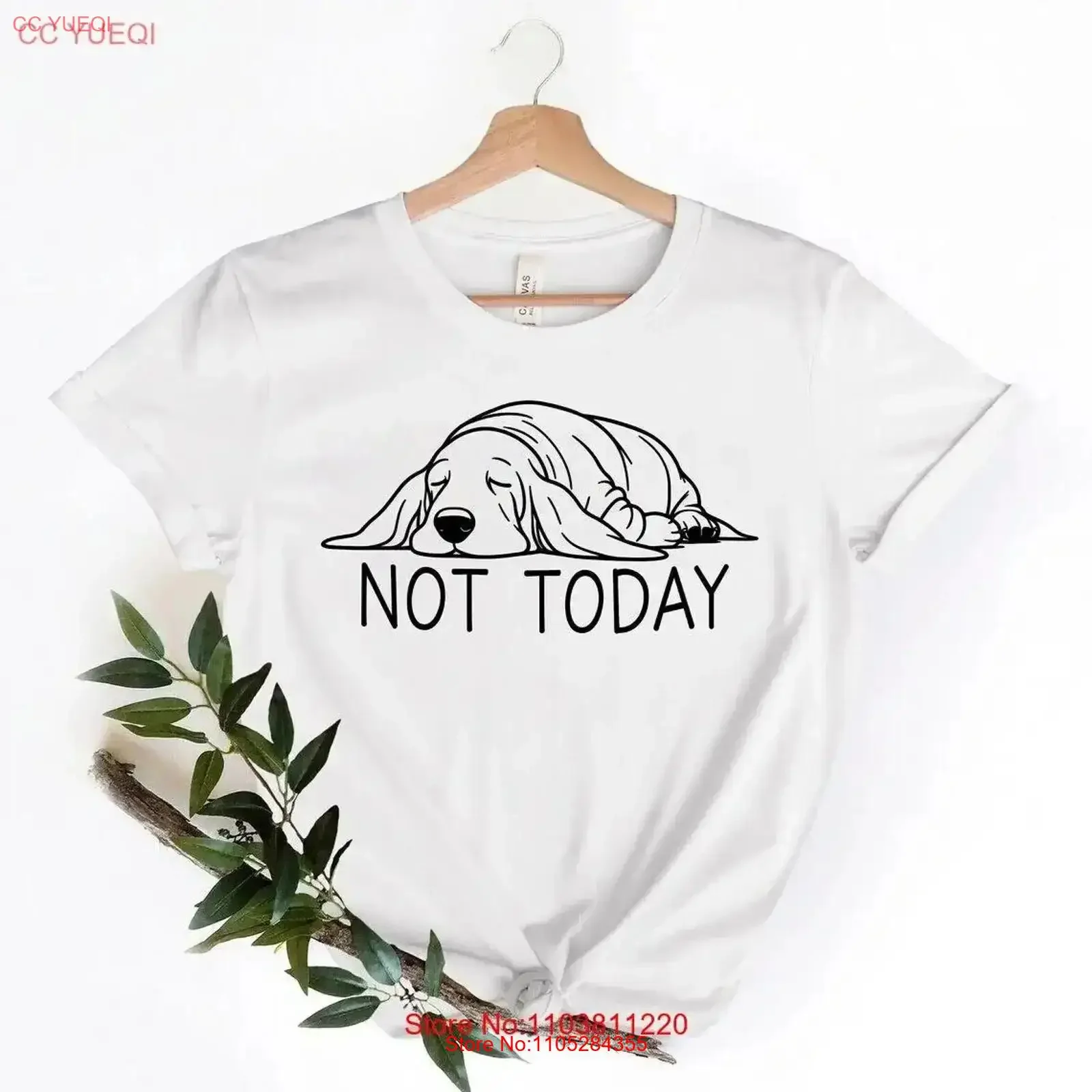 Not Today Basset Hound T Shirt Lover Lazy Dog vintage Washed fashion Casual Versatile Soft homme Comfortable graphic Slightly