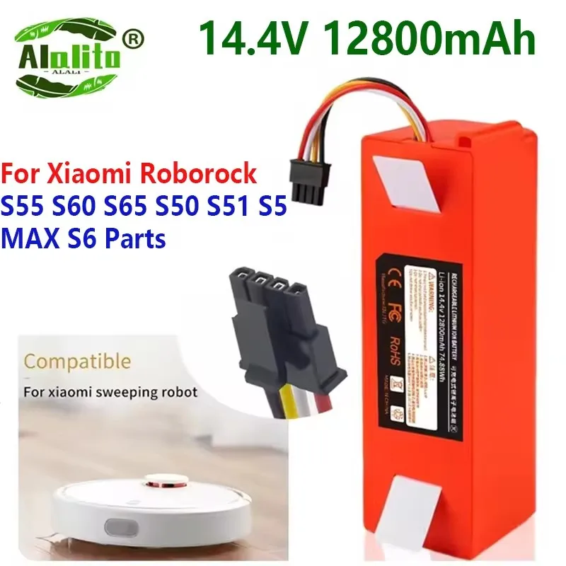 

Original Replacement Battery BRR-2P4S-5200D for XIAOMI 1S 1ST Roborock SDJQR01RR Sweeping Mopping Robot Vacuum Cleaner 12800mAh