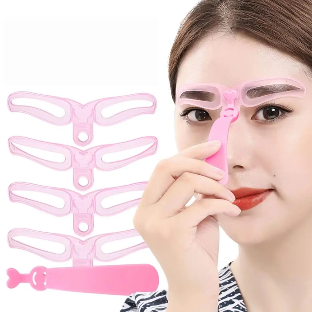 Stencils Kit Thrush Eyebrow Ruler Card Ruler Trimming Eyebrow Makeup Stencil Tool Reusable Precision Makeup Stencil