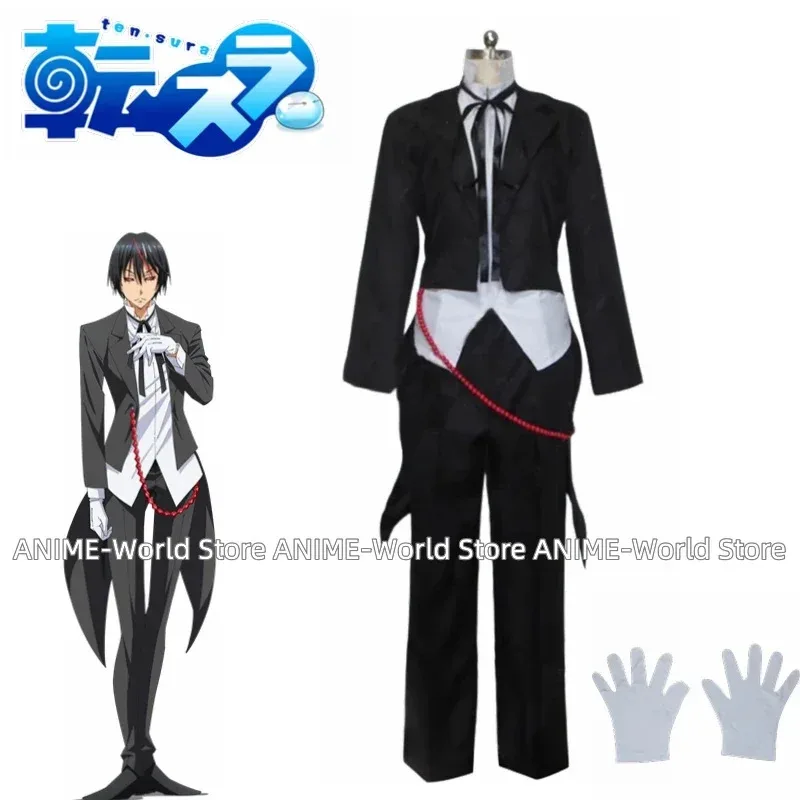 

That Time I Got Reincarnated as a Slime Tensei Shitara Suraimu Datta Ken Diablo Uniform Halloween Men Outfit Wig Cosplay Costume