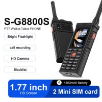 SERVO SG8800S PTT Walkie-Talkie Mobile Phone 2G GSM Dual SIM Standby Call Recording MP4 Blacklist 1.77\