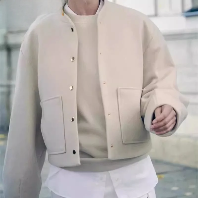 

Faionable Simple ort Pilot Jaet Coat Women's Autumn New Arrival 2024 Ele Loose Fit Knot Embellied