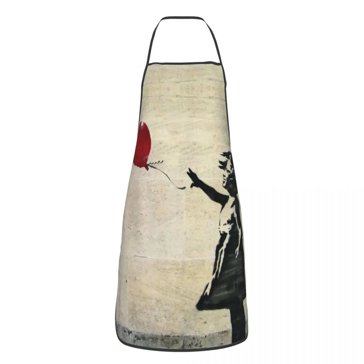 Custom Bib Banksy's Balloon Girl Apron for Men Women Unisex Adult Chef Cooking Kitchen Banksy World Peace Tablier Cuisine