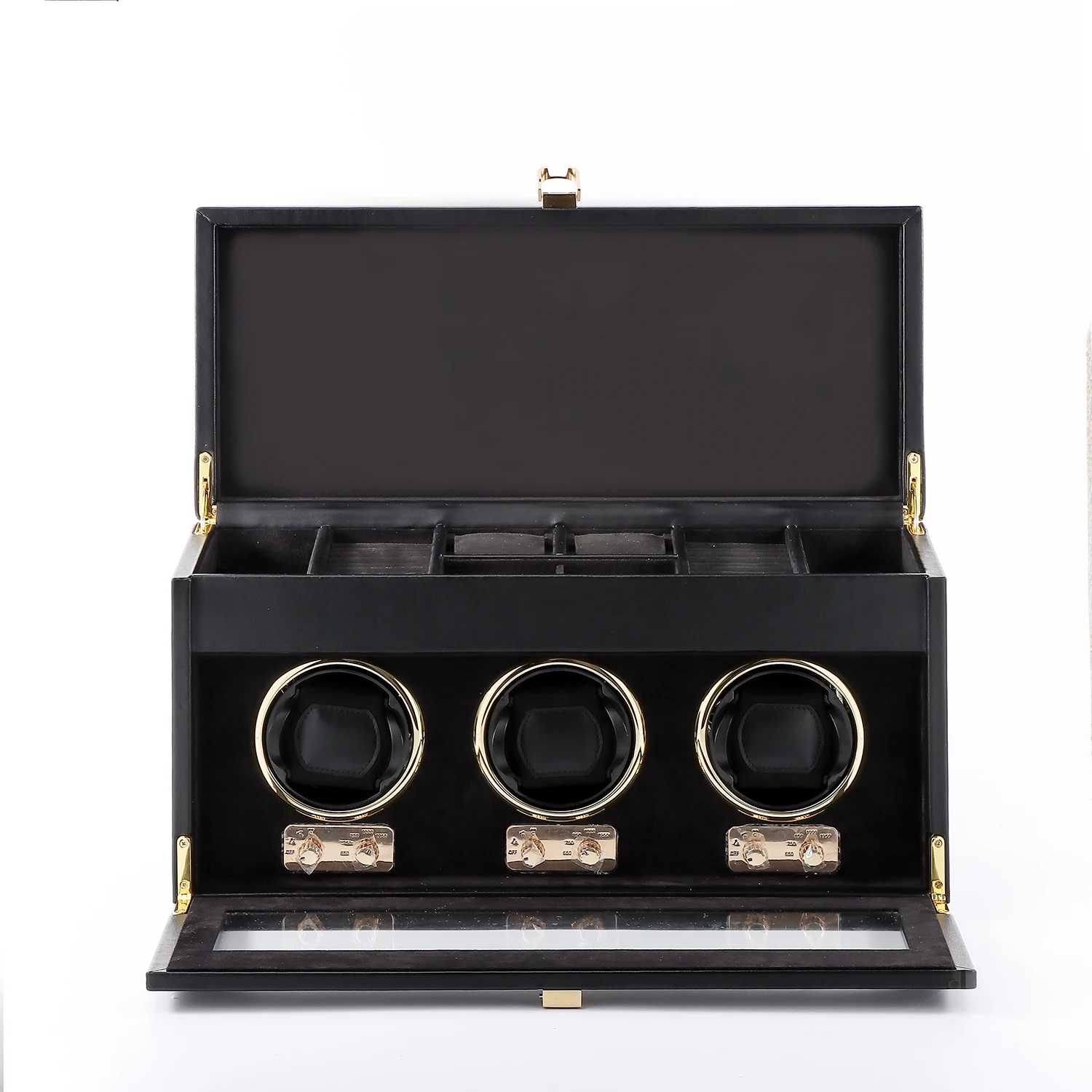 Direct Supplier Luxury Automatic Watch Winder Touch Screen Smart Remote Control with Fingerprint Unlock 1 2 3 Slots Watch Box