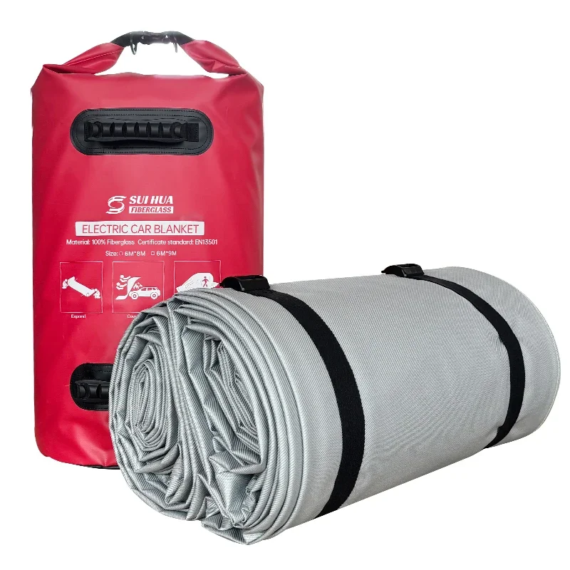 Car Fire Blanket for Electric Vehicle EN 13501 European Standards 6*8 M Electric Car Blankets for UK Market