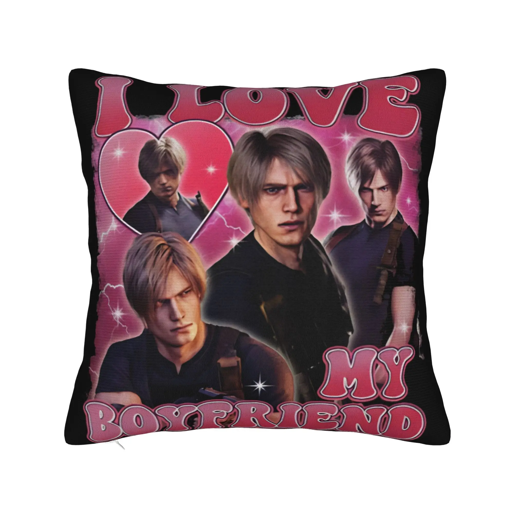 Vintage Residents Evils Leon S Kennedy Pillow Case  Comfy Pillow Cover Vintage Pillowcases For Office Car Home Decor