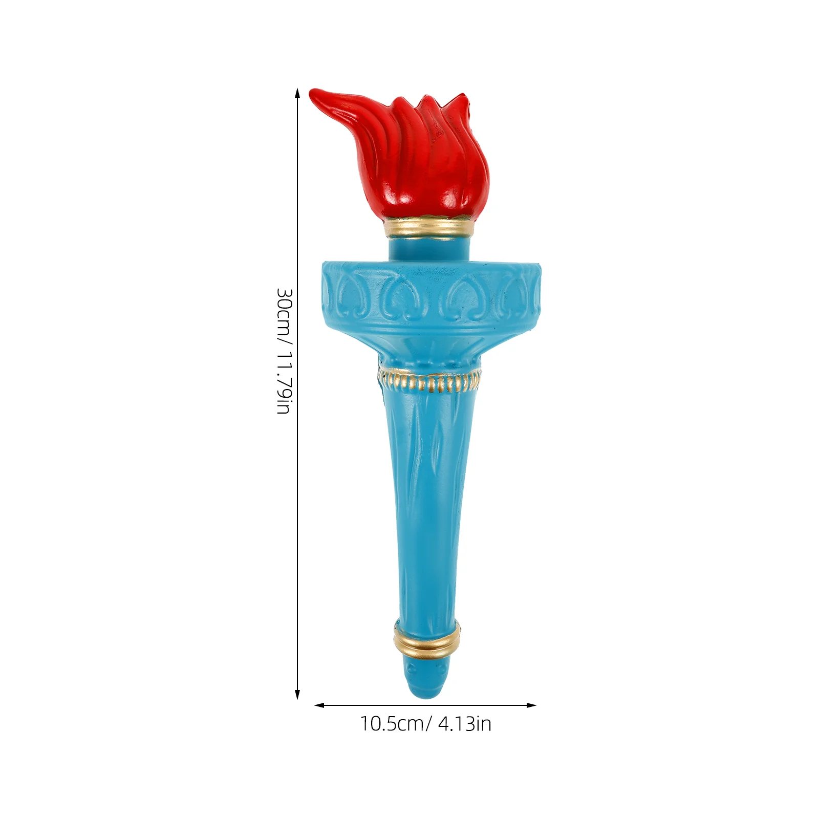 Kids Toys Statue of Liberty Torch Halloween Ornament Shine Prop Sky-blue Cosplay Child