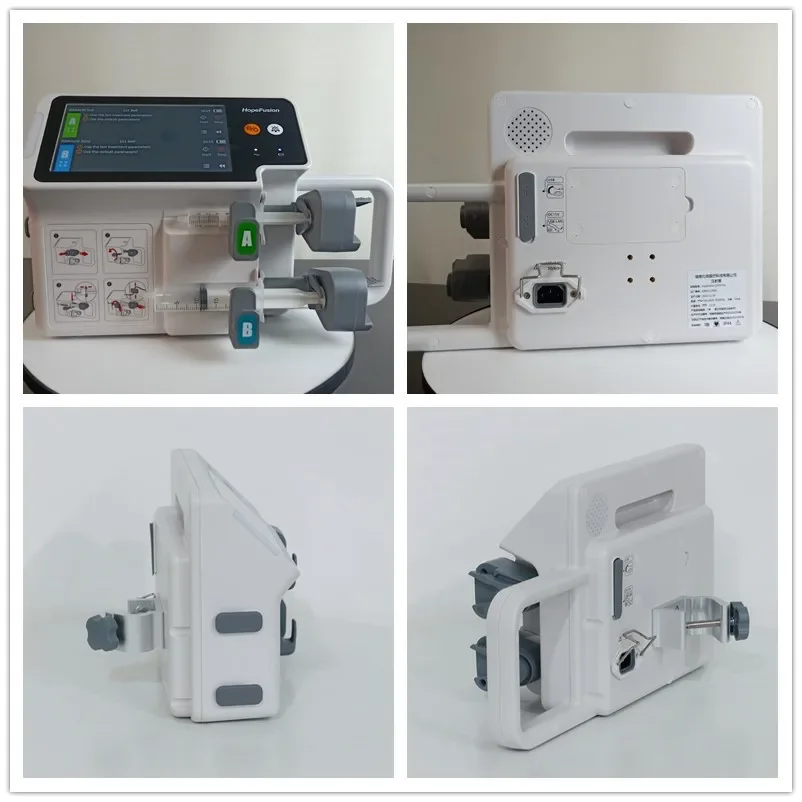 Hospital double vet smart iv syringe infusion pump for ICU CCU