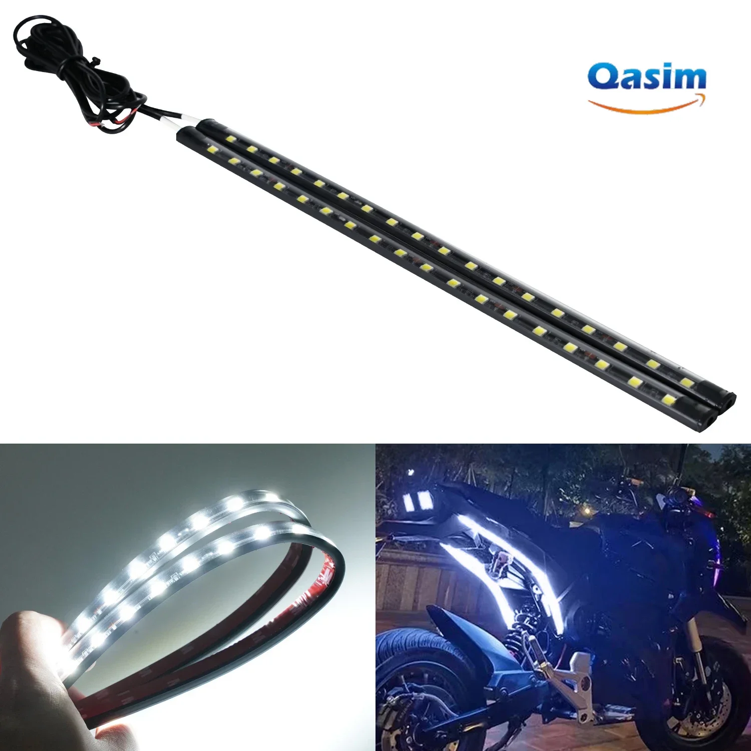 

2pcs Led Bar Car Interior Backlight Ambient Mood Foot Light Lighter Decorative Atmosphere Lamp 12v Car Accessories for Motorcycl