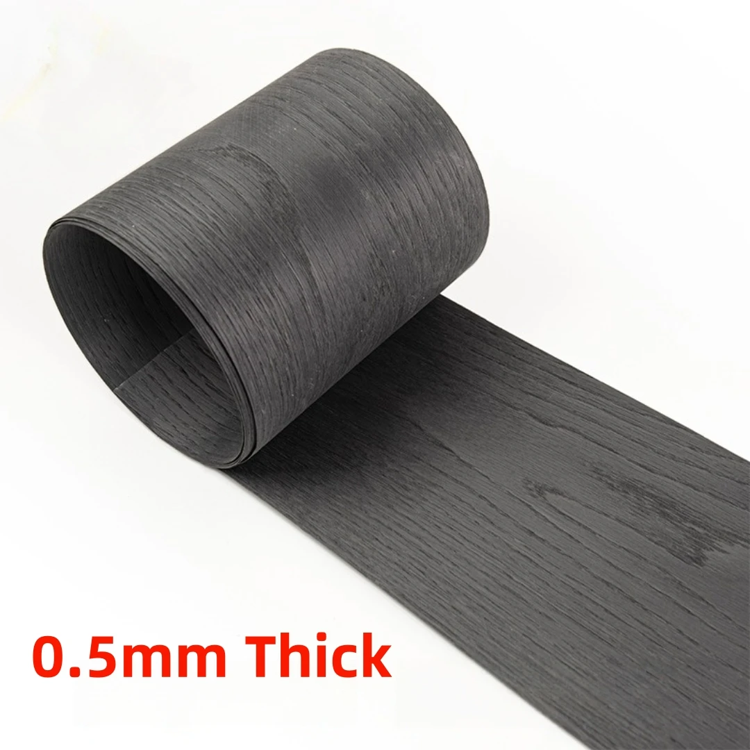 

0.5mm Thick Natural Dyed Black Oak Grain Wood Veneer for Woodworking Furniture Crafting and Decorative Surface Finishing