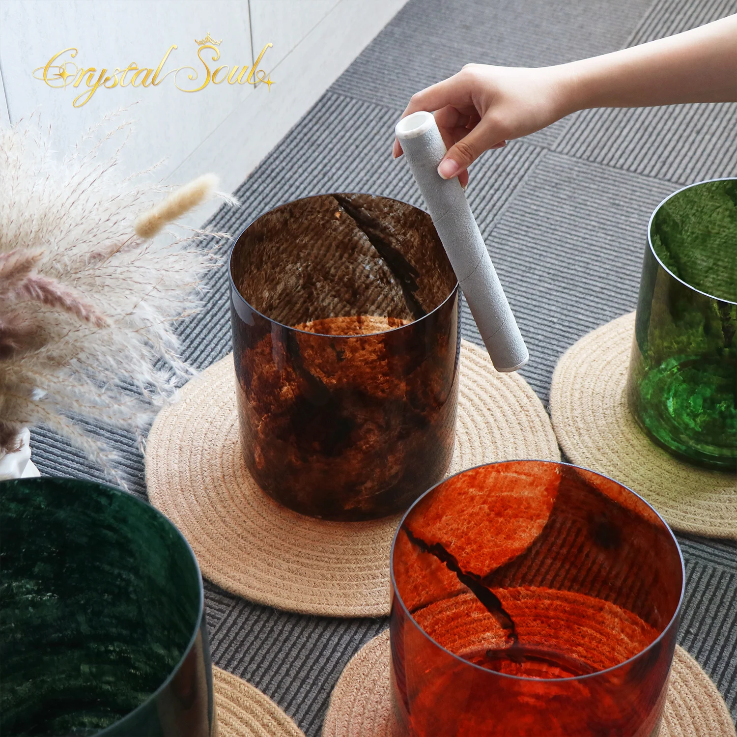 Crystal Soul Ancient Grove Alchemy Crystal Singing Bowl Set Exclusive Design Source Factory