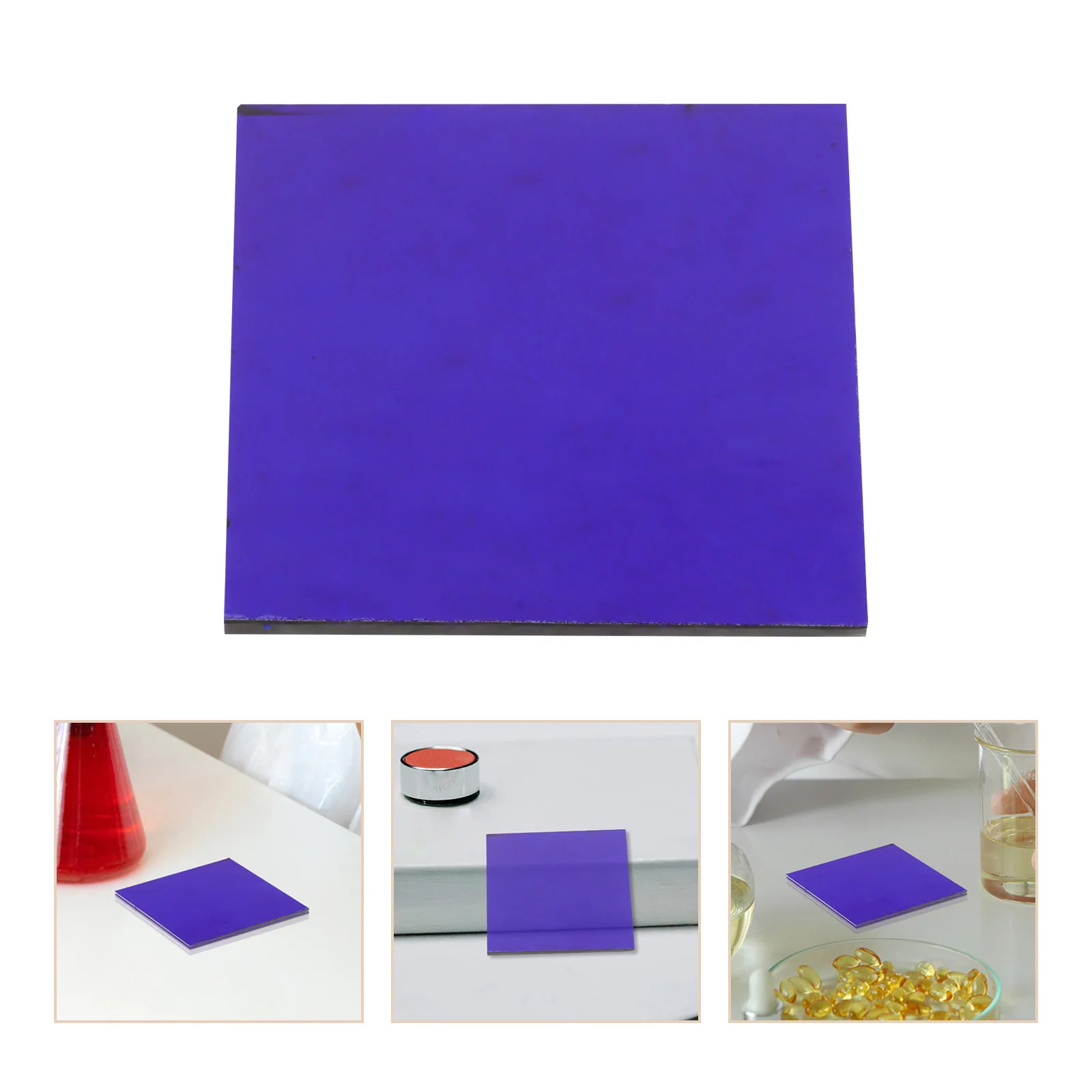 

Chemistry Filter Glass 5x5cm Cobalt Glass Sheet Versatile Applications Visually Appealing Element Easy Carrying Storage