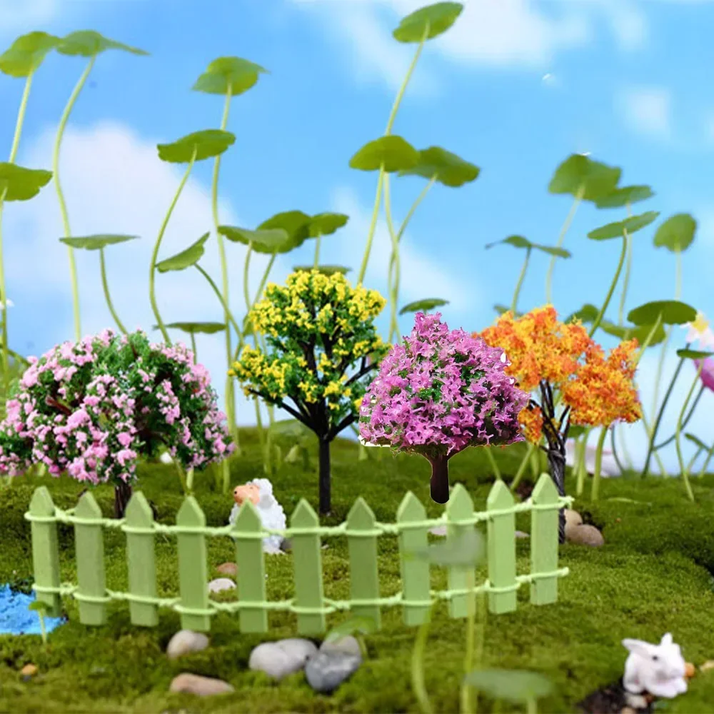 10 قطعة 6 سنتيمتر طاولة الرمل العمارة نموذج الأشجار موس المشهد الديكور محاكاة النباتات SA60-D شجرة اصطناعية ملحق