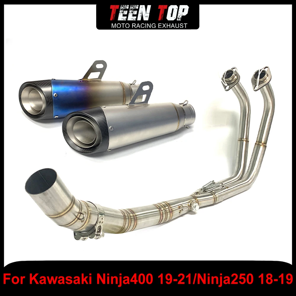 

For Kawasaki Ninja 400 Ninja250 Full Exhaust Systems Motorcycle Stainless Steel Front Link Pipe NINJA400 2019-2021 Exhaust Elbow