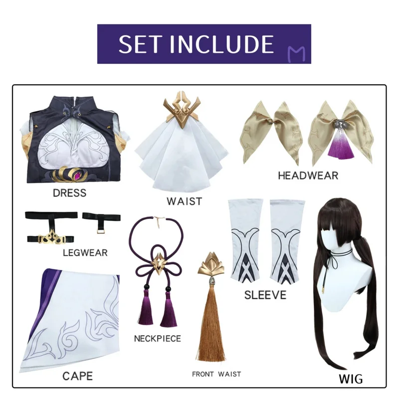 أزياء سوشانغ التأثيرية هونكاي ستار ريل كرنفال زي موحد شعر مستعار أنيمي الهالوين أزياء نسائية لشخصية اللعبة