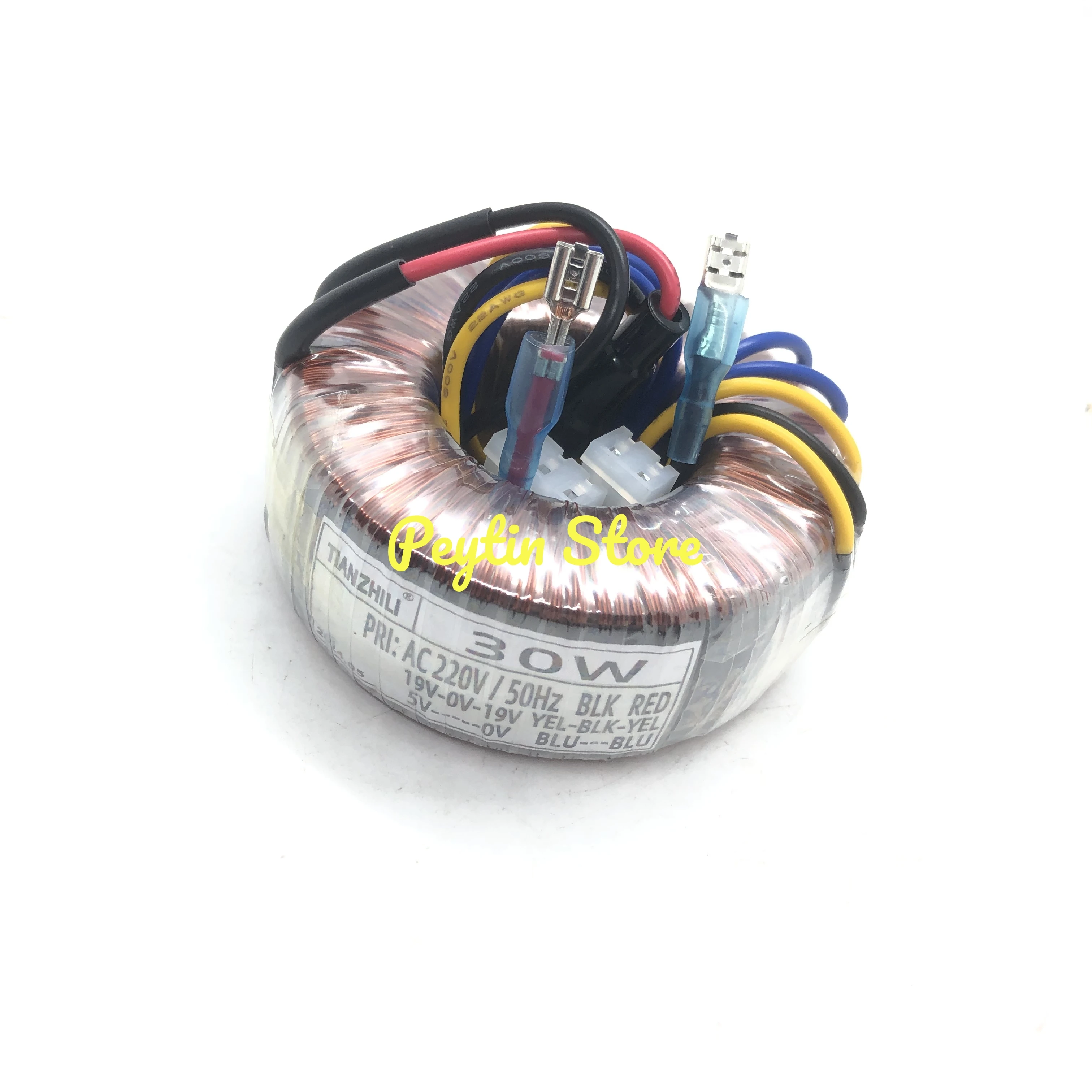 1Pc 30W 30VA Input 220V Output 19V-0-19V 5V Audio Accessories Ring Transformer