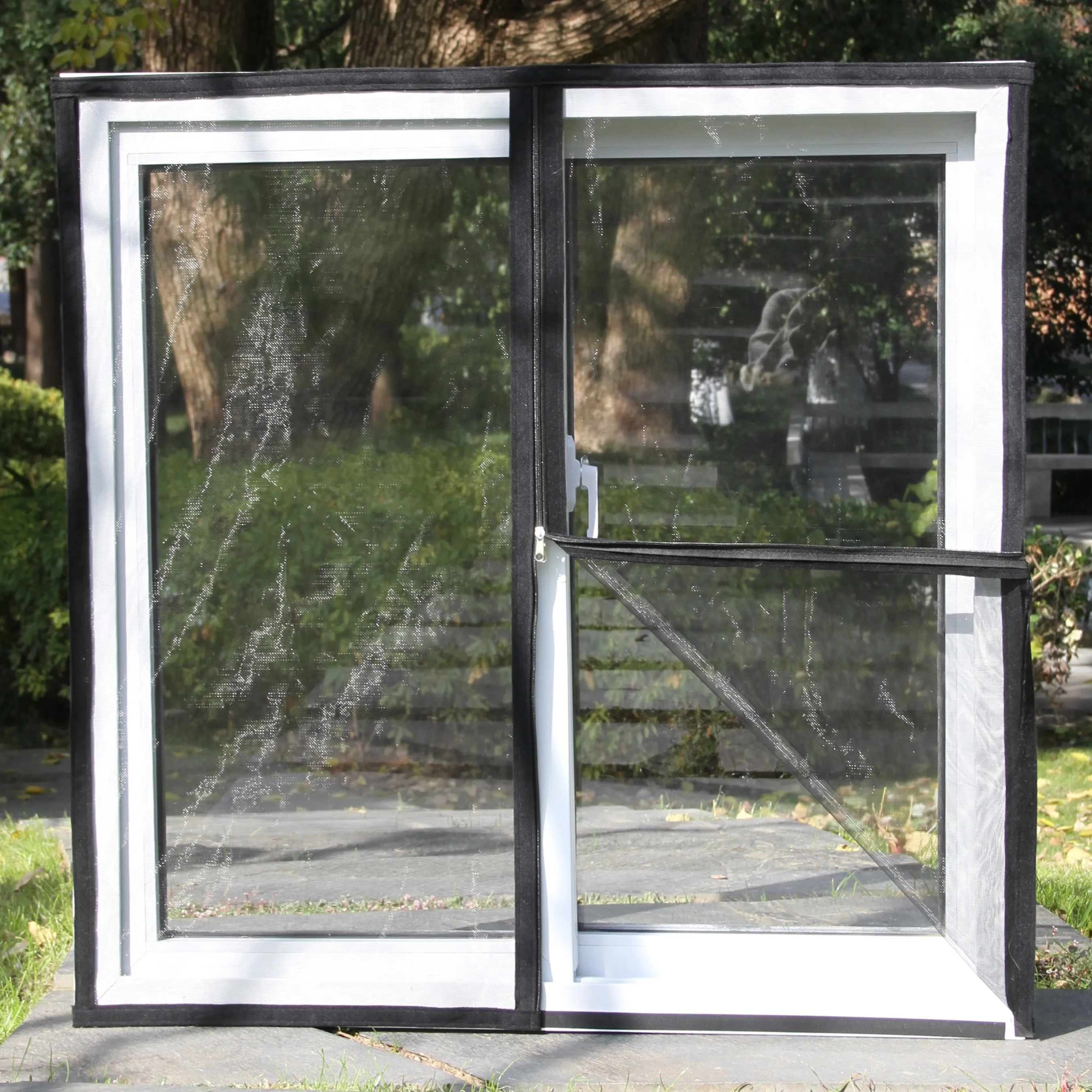 Adjustable Nano PP Window Screen - Anti-Mosquito Fly Net for Home, UV Resistant & Child-Safe Design