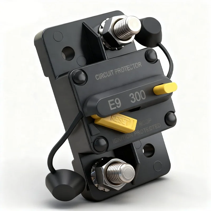 

E9 Inline Fuse Inverter Circuit Breaker Manual Reset Outdoor Audio RV ATV Relay for 80A 100A 150A 200A 300A Circuit Breaker