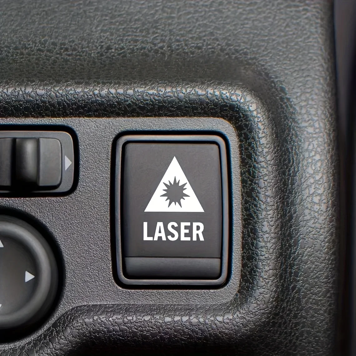 Blank Button Sticker 2PCS 2D Flat Vinyl Decal Removable Car Window Auto Graphic Motorcycle Helmet Shape Decoration