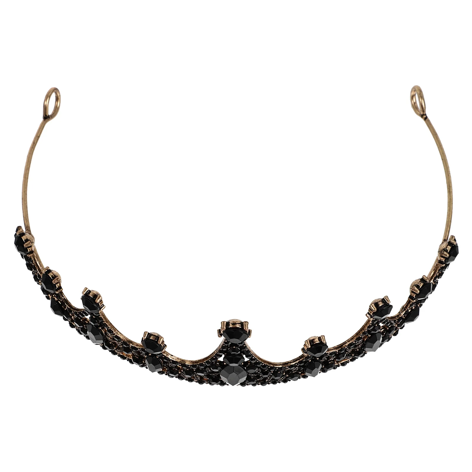 

1 шт., корона в стиле ретро, элегантный свадебный головной убор для невесты, черный нежный свадебный декор для волос, винтажный свадебный аксессуар для волос