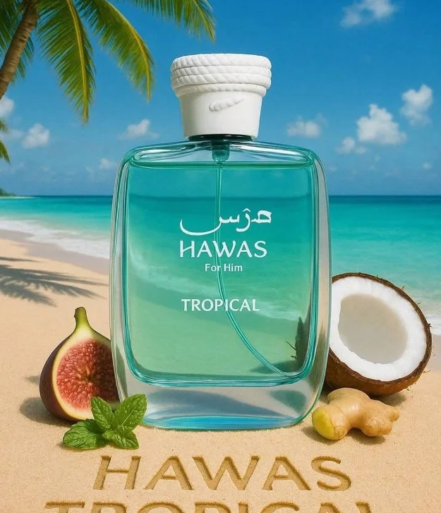 

Hawa.s Tropical Men's Perfume 3.38oz Zesty Citrus And Coconut Aroma Clean And Invigorating Masculine Scent