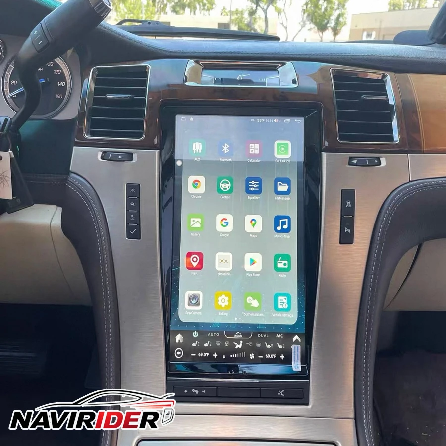 13.6inch Car Radio For Cadillac Escalade 2007-2014 Android 14 Carplay Multimedia Autoradio Video Player GPS Navi WIFI Head Unit