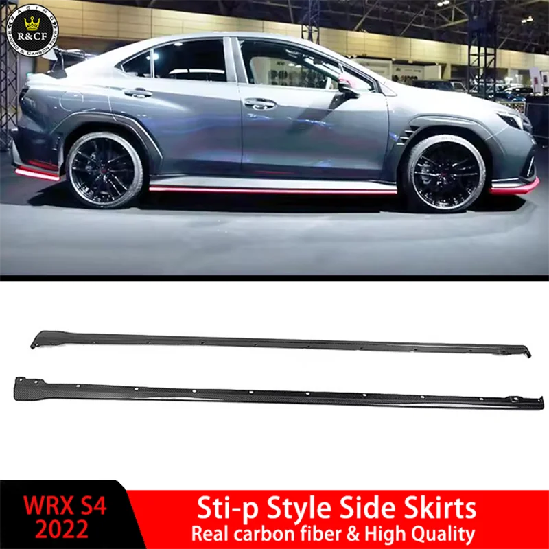 WRX S4 OEM Sti style Carbon Fiber Side Skirts Spoiler Splitter For 2022 Subaru JDM parts