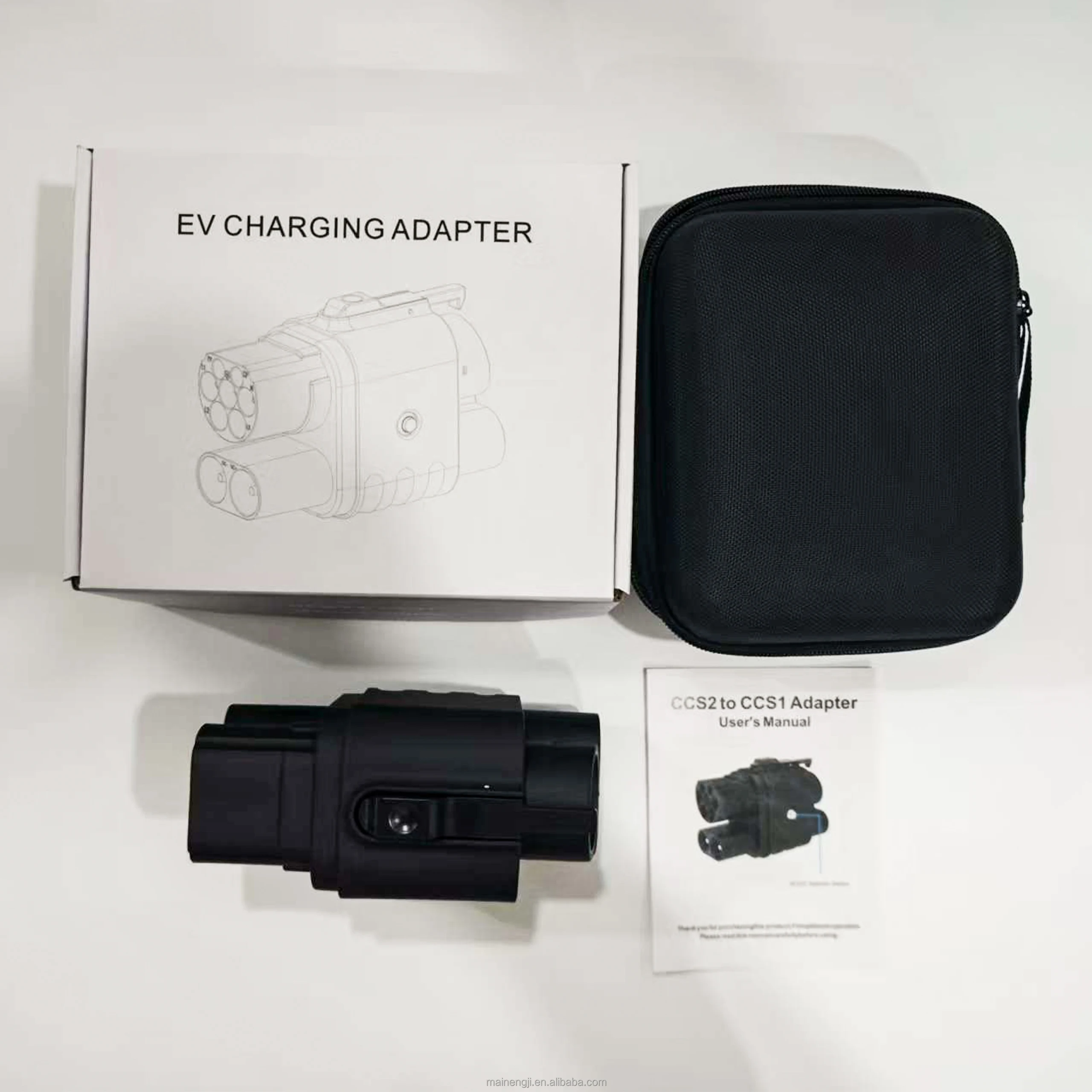 AC DC 400A 200kW CCS2 to CCS1 EV Car Charging Adapter with Outlet and Plug New Condition
